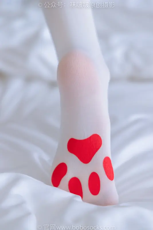 [BoBoSocks袜啵啵]NO.177 稚予-皮鞋、厚白丝（脚底猫爪印款） - BoBoSocks袜啵啵
